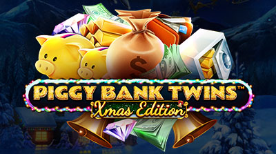 Piggy Bank Twins Xmas